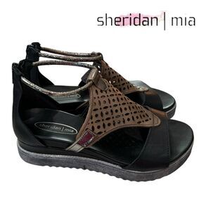 Sheridan Mia Women's Blaze Black Combo Sandals with Box 37